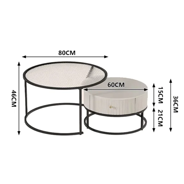 Luxury Simple Side Table Decor Modern Nordic Minimalist Coffee Tables Glam Round Table Basse De Salon Living Room Furniture - Image 2