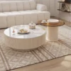 Nordic Modern Design Coffee Table Aesthetic Storage Drawer Cute Minimalist Coffee Table Small Round Mesa Centro Salon Furniture