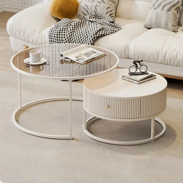 Luxury Simple Side Table Decor Modern Nordic Minimalist Coffee Tables Glam Round Table Basse De Salon Living Room Furniture - Image 5