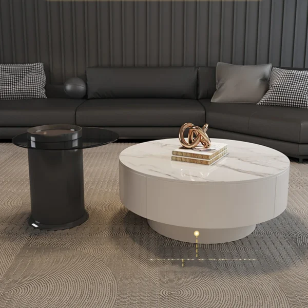 Italian Luxury Coffee Table Minimalist Modern Unique Vintage Coffee Table Bedroom Design Mesas De Centro Para Sala Furniture - Image 4