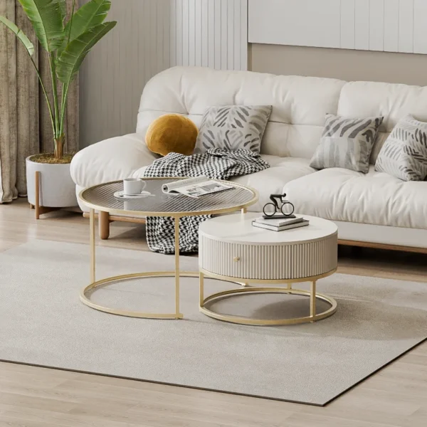 Luxury Simple Side Table Decor Modern Nordic Minimalist Coffee Tables Glam Round Table Basse De Salon Living Room Furniture - Image 6