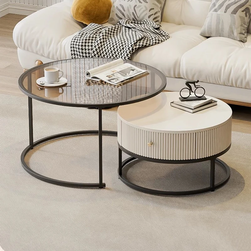 Luxury Simple Side Table Decor Modern Nordic Minimalist Coffee Tables Glam Round Table Basse De Salon Living Room Furniture